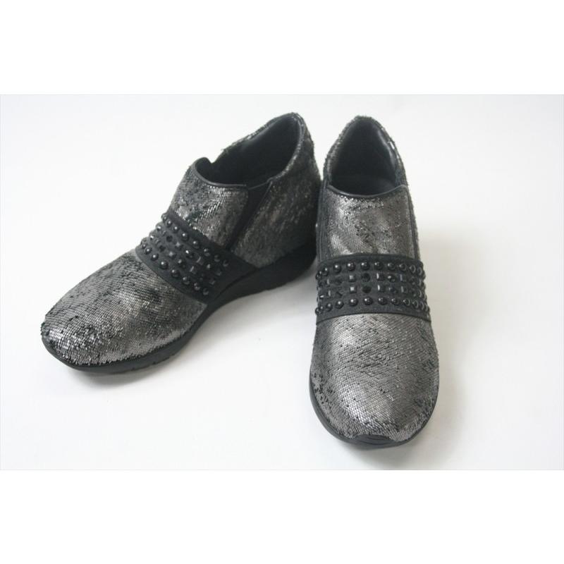 【限定Sale】即納！ANDIA FORA アンディア フォラ レディース レザー コンフォートシューズ スニーカー ブーツ シューズ 靴 革靴 オシャレ イタリア製 シルバー アウトレット品 防水ファスナー