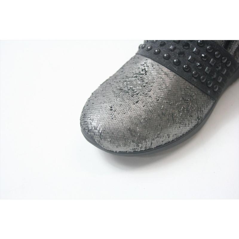 【限定Sale】即納！ANDIA FORA アンディア フォラ レディース レザー コンフォートシューズ スニーカー ブーツ シューズ 靴 革靴 オシャレ イタリア製 シルバー アウトレット品 防水ファスナー