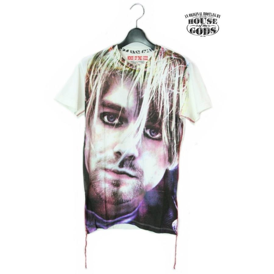 House of the Gods ハウス オブ ザ ゴッド  メンズ ロック ミュージシャン クルーネック 半袖 Tシャツ トップス  Kurt Cobain T-SHIRT｜bayswater