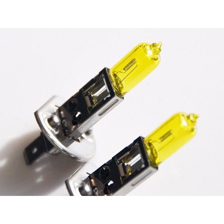 H1 ハロゲンイエローバルブ 12V 55W 3000K×2 : baziru - 通販 - Yahoo