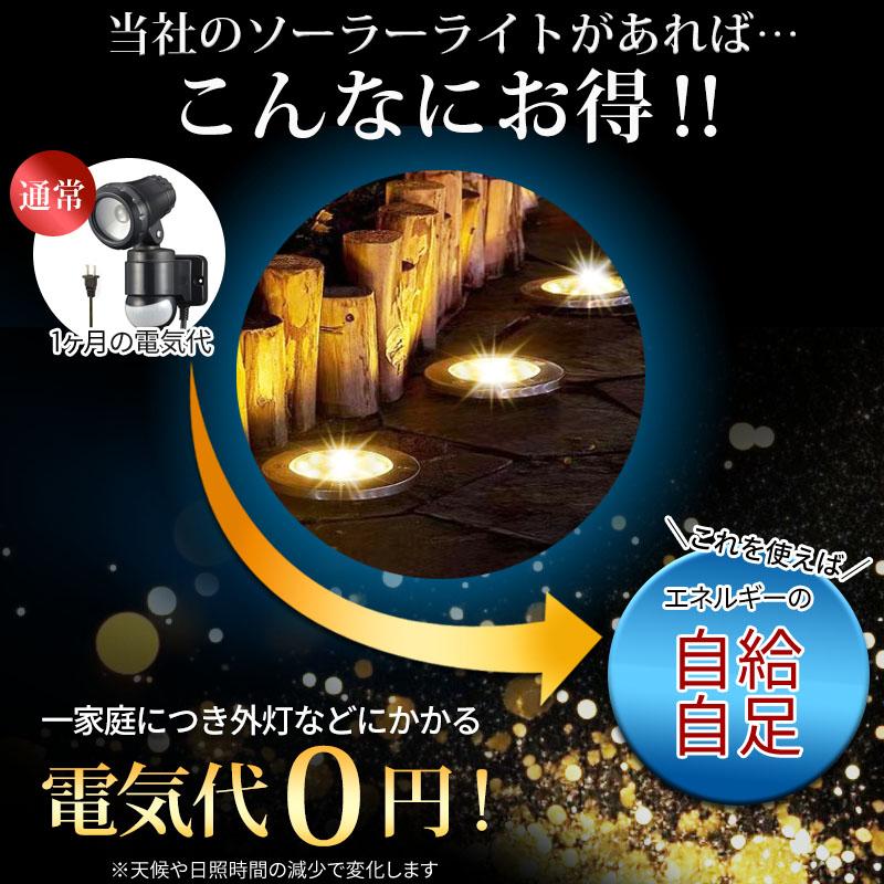 ソーラー ライト ガーデン 屋外 防水 4個 セット 埋め込み led 駐車場