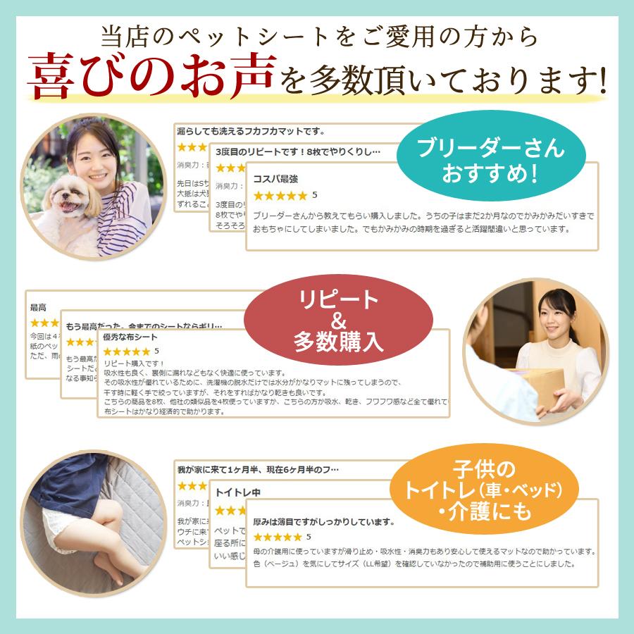 ペットシーツ シート 洗える 厚型 スーパーワイド 厚手 大判マット レギュラー 大型犬 犬用 車 繰り返し 洗濯 防水 超吸水 布製 ズレ防止 | ブランド登録なし | 03