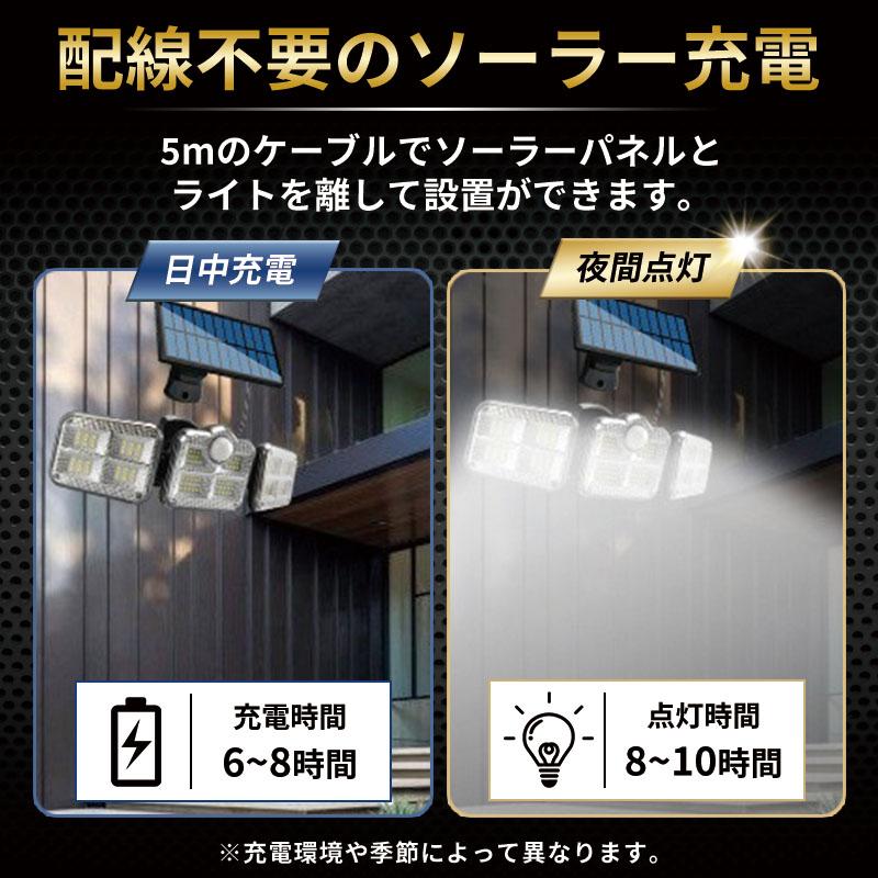 ソーラーライト センサーライト 屋外 led 防水 分離型 人感 充電式