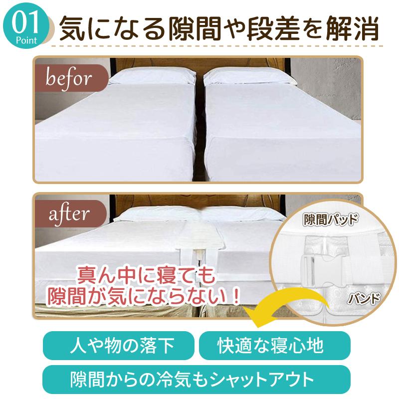 隙間パッド ベッド 埋める マットレスバンド すきまパッド セット