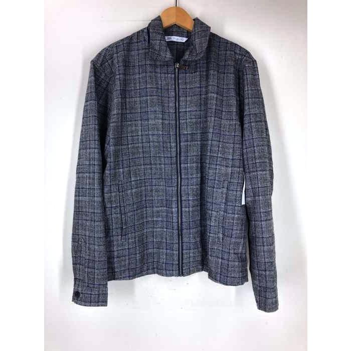 ザラ Zara チェック柄 ジップアップ ジャケット メンズ L 中古 古着 ブランド古着販売のbazzstore 通販 Yahoo ショッピング