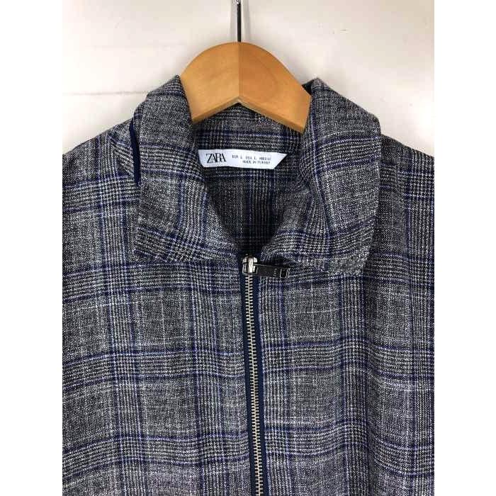 ザラ Zara チェック柄 ジップアップ ジャケット メンズ L 中古 古着 ブランド古着販売のbazzstore 通販 Yahoo ショッピング