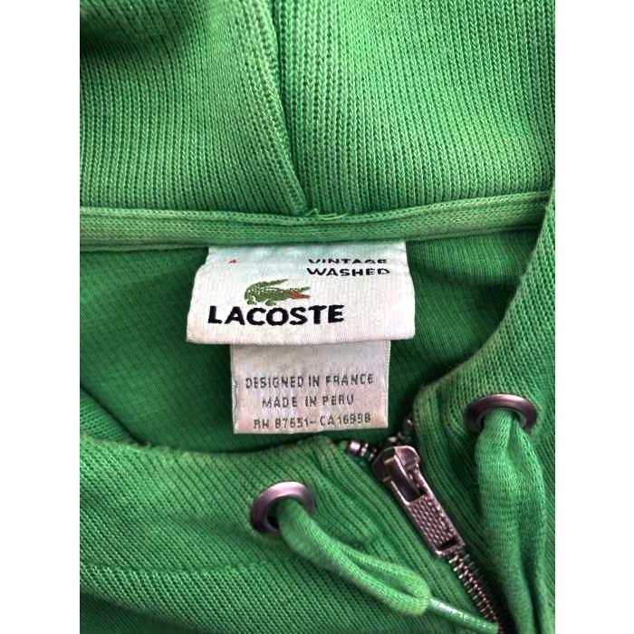 ラコステ LACOSTE ジップアップパーカーレディース 4 VINTAGE WASHED