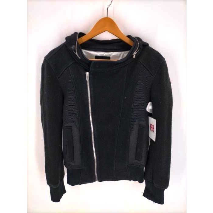 ダブルスタンダードクロージングヒム D Him メッシュ切替 ニットライダースジャケット メンズ Jpn 46 中古 古着 2128 お中元