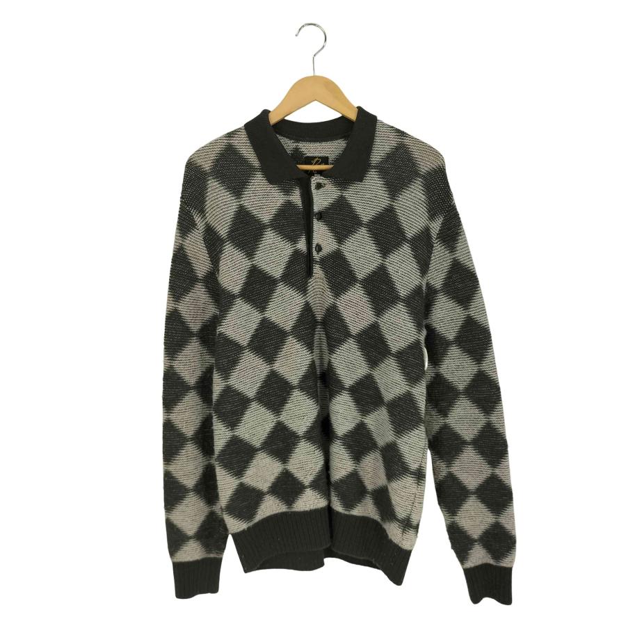 Needles(ニードルズ) Polo Sweater - Checkered チェックニットポロシャツ  中古 古着 1034｜bazzstore