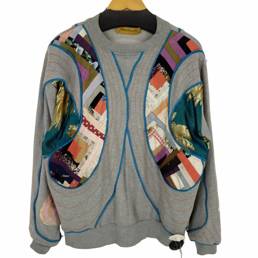 Used古着 ユーズドフルギ Penultimate メンズファッション トップス Jpn M パッチワーク クルーネックスウェット メンズ Jpn M 中古 古着 0403 ブランド古着販売のbazzstore アウトレット最激安