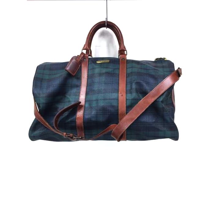 Polo Ralph Lauren ポロラルフローレン ブラックウォッチ レザー ボストンバッグ メンズ 表記無 中古 古着 0346 ブランド古着販売のbazzstore 通販 Yahoo ショッピング