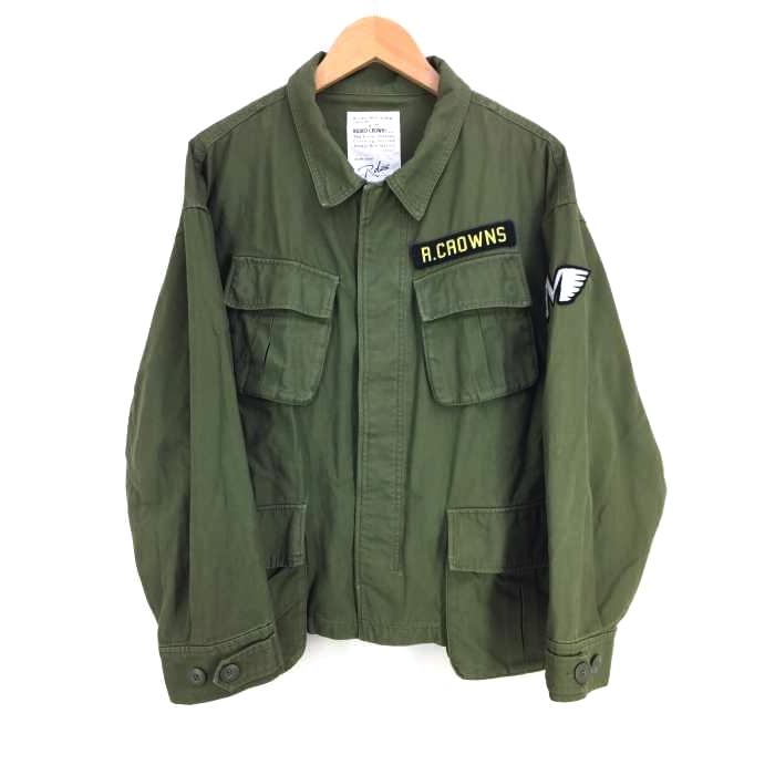 Rodeo Crowns ロデオクラウンズ キャラクターバックプリント ファティーグ ジャケット レディース Free 中古 古着 0244 国内正規品