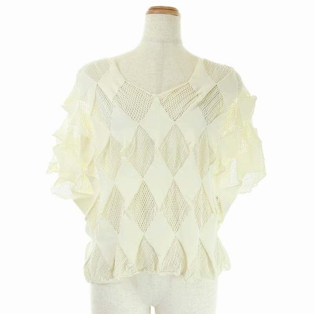 プリーツプリーズISSEY MIYAKEメッシュトップス白サイズ3