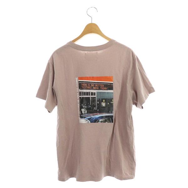 Ungrid(アングリッド) カラーフォトTee 半袖Tシャツ カットソー プリント F ピンク /MY  中古 古着 0618｜bazzstore｜02