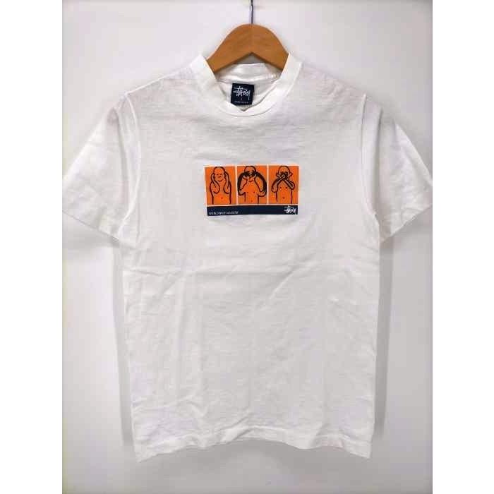 Stussy(ステューシー) 90S USA製 紺タグ 見ざる 言わざる 聞かざる プリントTシャツ シングルステッチ メンズ import：S 中古  古着 1023 :1123887366607:ブランド古着販売のBAZZSTORE - 通販 - Yahoo!ショッピング