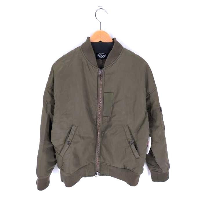 ビームス Beams ブルゾン ジャンパーメンズ S Ma 1 フライトジャケット 緑系 中古 古着 1616 ブランド古着販売のbazzstore 通販 Yahoo ショッピング