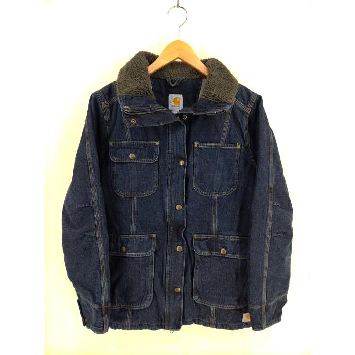 Carhartt(カーハート) 襟ボア切替デニムカバーオールジャケット メンズ 
