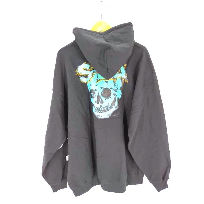 WIND AND SEAウィンダンシー SS SKULL HOODIE ART WORK BY H 中古