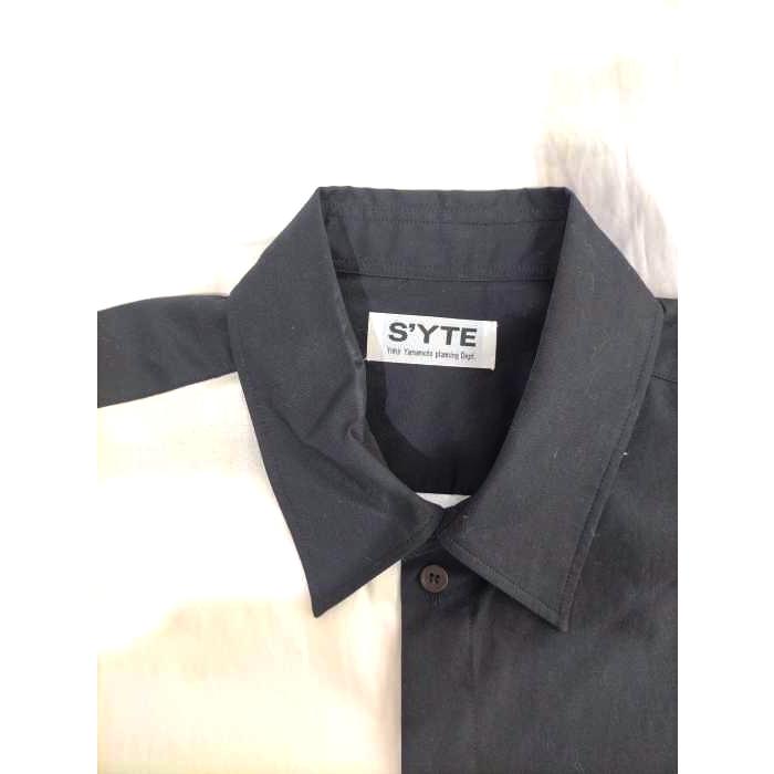 SYTE YOHJI YAMAMOTO バイカラー オープンカラーシャツ-