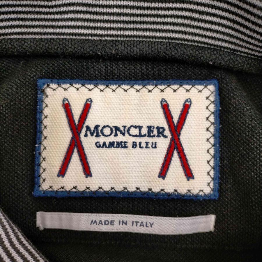 MONCLER GAMME BLUE(モンクレール ガムブルー) ロゴワッペンポロシャツ メンズ impo 中古 古着 0812｜bazzstore｜05