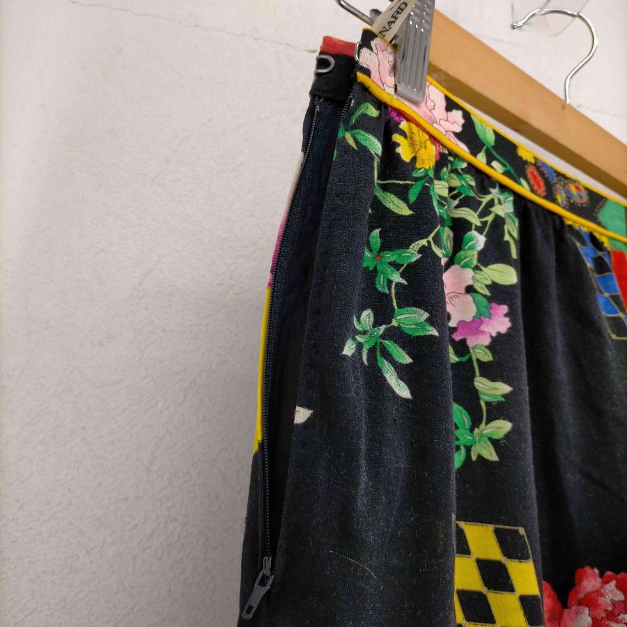 LEONARD(レオナール) シルク混ウール花柄タイトスカート レディース 