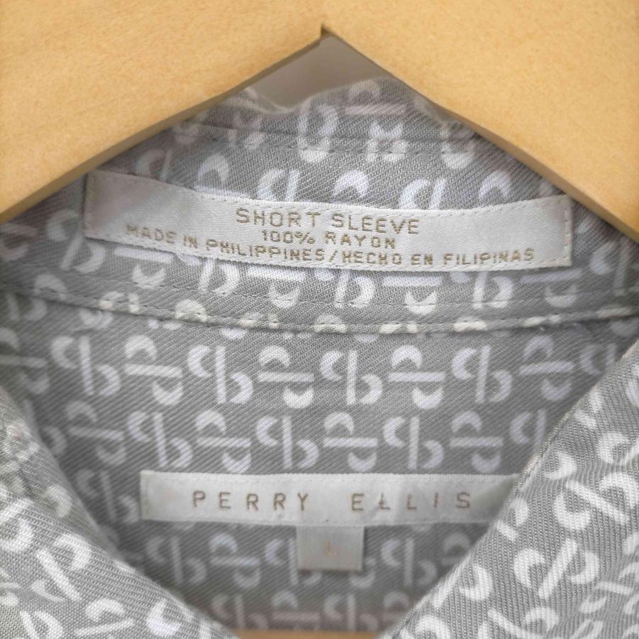 PERRY ELLIS(ペリーエリス) 総柄レーヨンS/Sシャツ メンズ import：L  中古 古着 0525｜bazzstore｜06