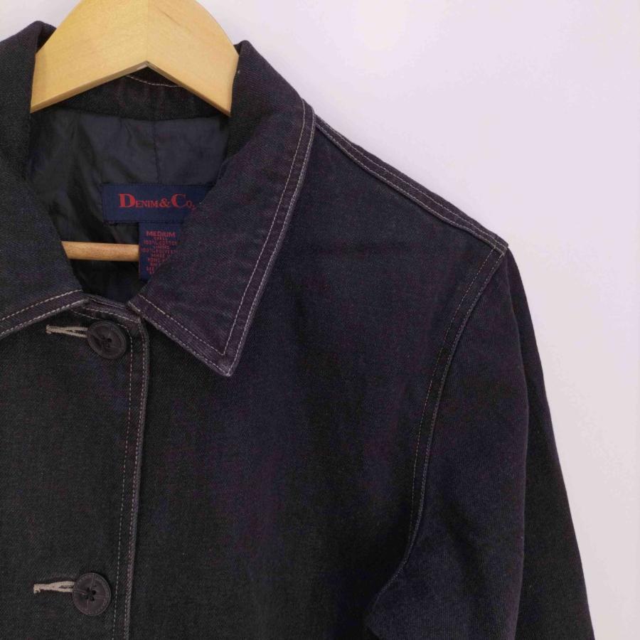 Denim&Co(デニムアンドコー) ブラックデニムコート メンズ import：M 