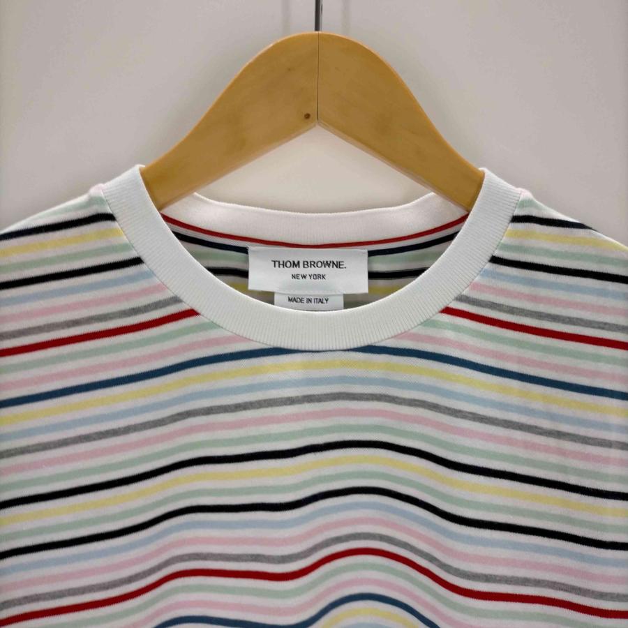 【THOM BROWNE】マルチカラーデザイン Tシャツ＊送料/関税込み THOM BROWNE BROWNE(トムブラウン) 23SS イタリア製 マルチ