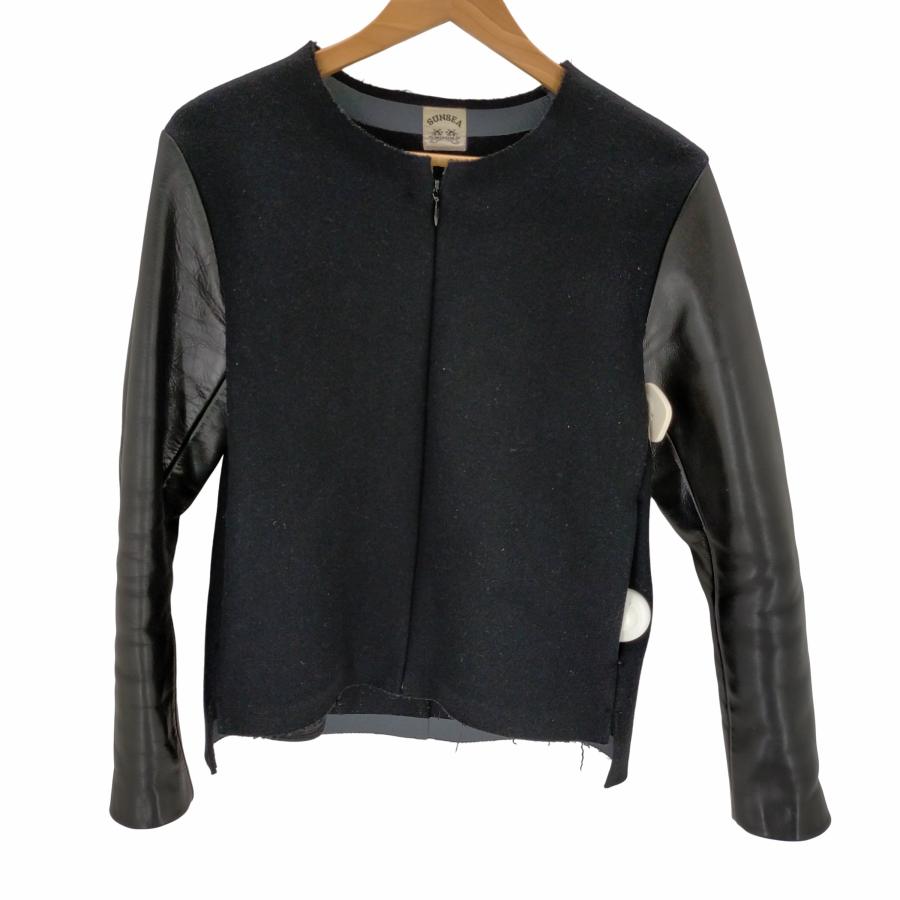 SUNSEA(サンシー) 吾亦紅別注 袖レザーメルトンジャケット メンズ JPN 