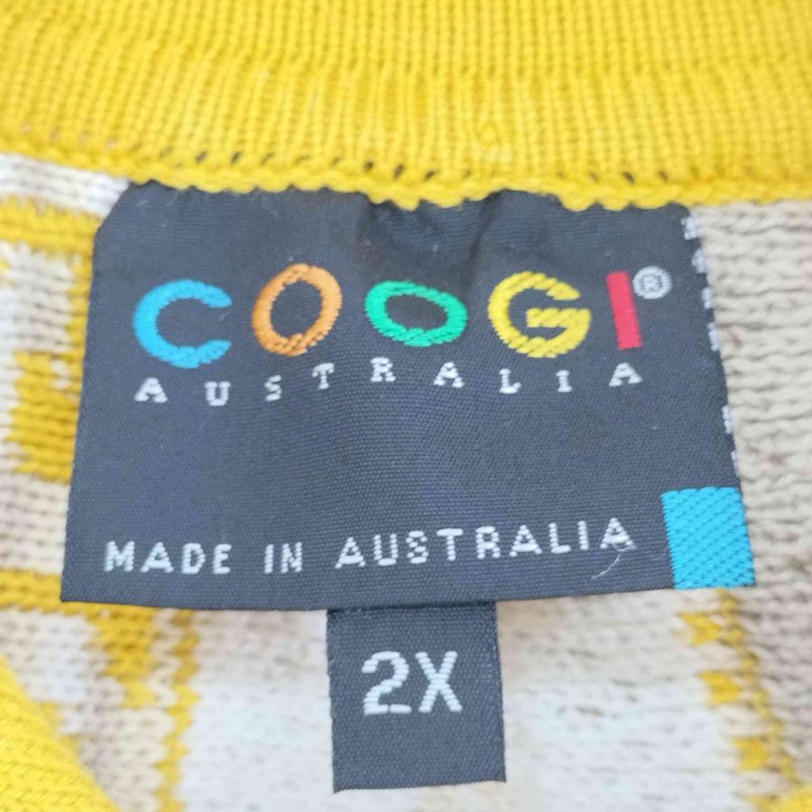 COOGI(クージー) 90S オーストラリア製 フリース切替3Dニットポロ 