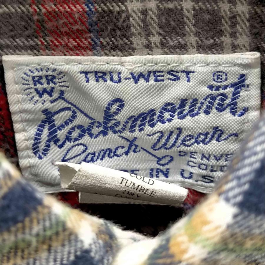 Rockmount(ロックマウント) USA製 マルチカラー チェック ネル ウエスタンシャツ メンズ   中古 古着 0713｜bazzstore｜06