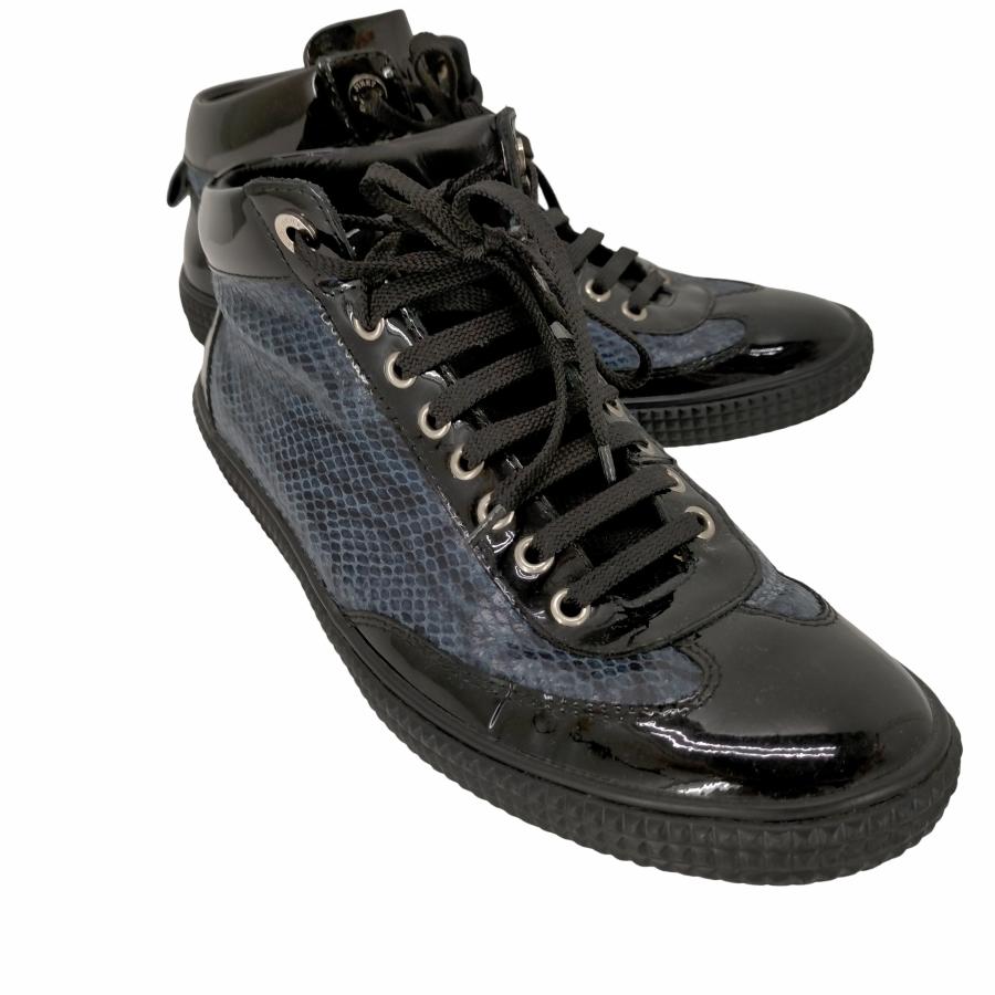 JIMMY CHOO(ジミーチュウ) VARLEY パイソン柄 エナメル ミッドカット 