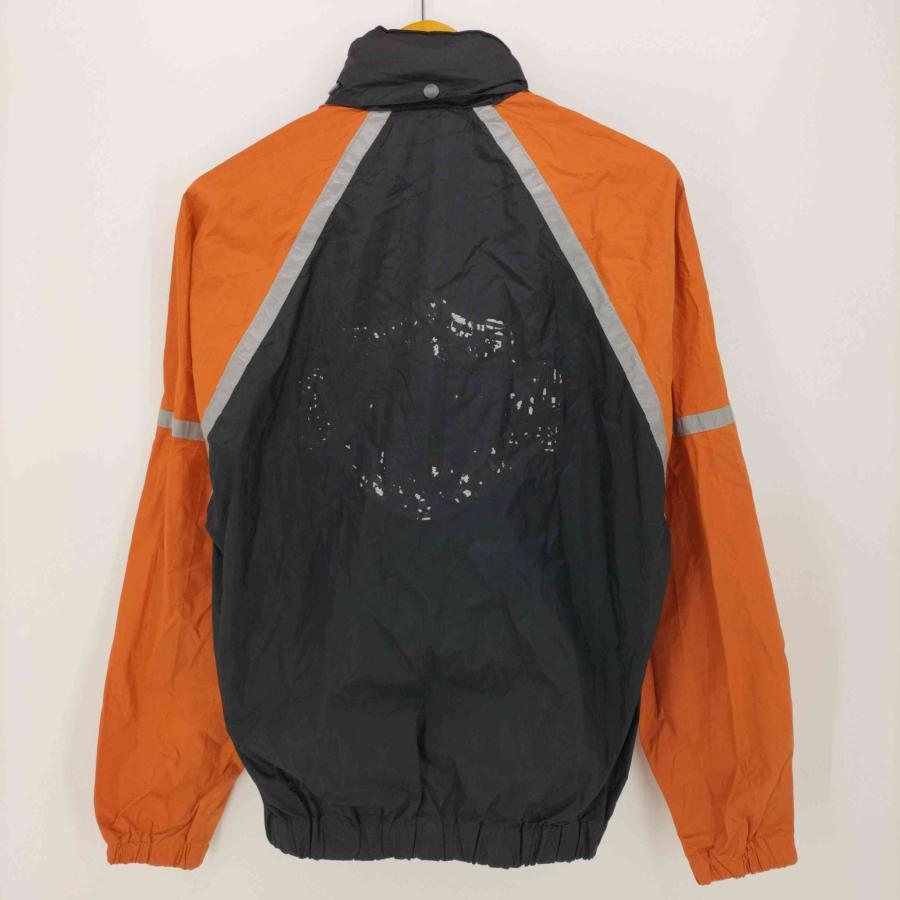 Harley-Davidson ジャケット レザー切替ナイロン 色オレンジ/黒