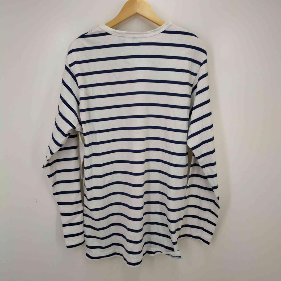 Gap(ギャップ) 80〜90s USA製 旧タグ クルーネックボーダーカットソー シングルステッチ メン 中古 古着 0805｜bazzstore｜02