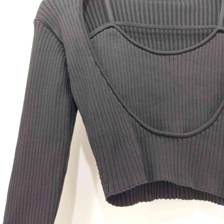 Melt the lady(メルトザレディ) round cut layered knit tops レデ 