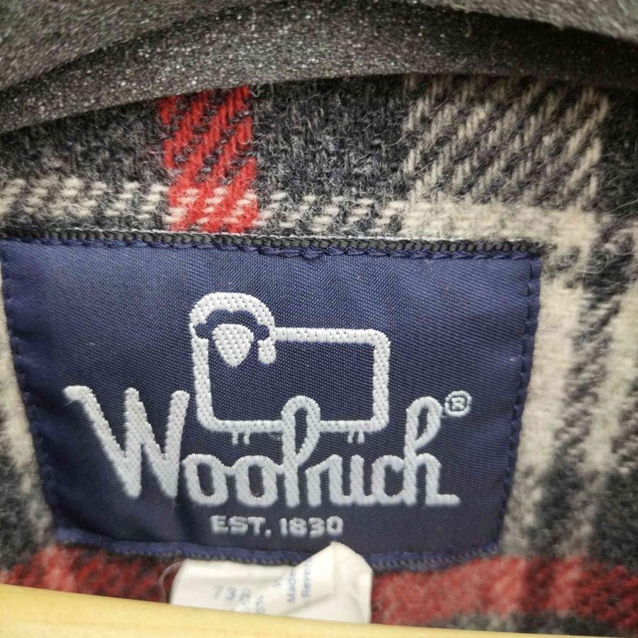 WOOLRICH(ウールリッチ) 80S USA製 紺タグ 裏地チェックブランケット 比翼 ジップアップ  中古 古着 0303｜bazzstore｜06