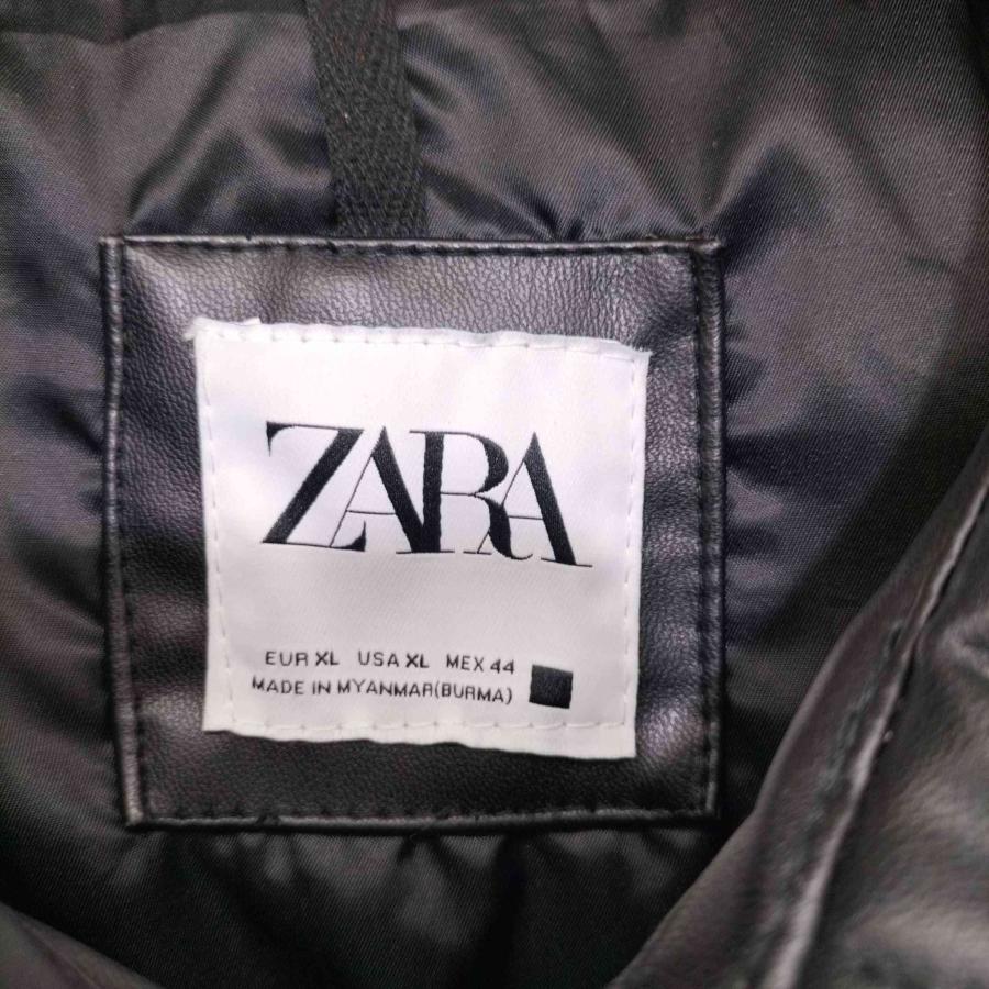 ZARA(ザラ) フェイクレザーボンバージャケット メンズ import：XL  中古 古着 0924｜bazzstore｜06