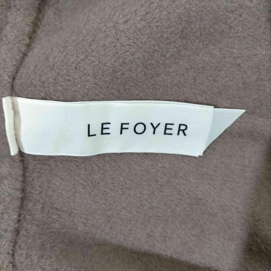 le foyer(ル フォワイエ) ウール混 コクーンシルエット スタンドカラー 