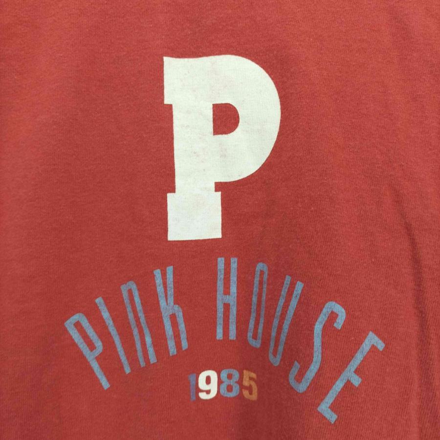 PINK HOUSE(ピンクハウス) P ロゴ プリント クルーネック L/S Tシャツ レディース 表記 中古 古着 0246｜bazzstore｜04