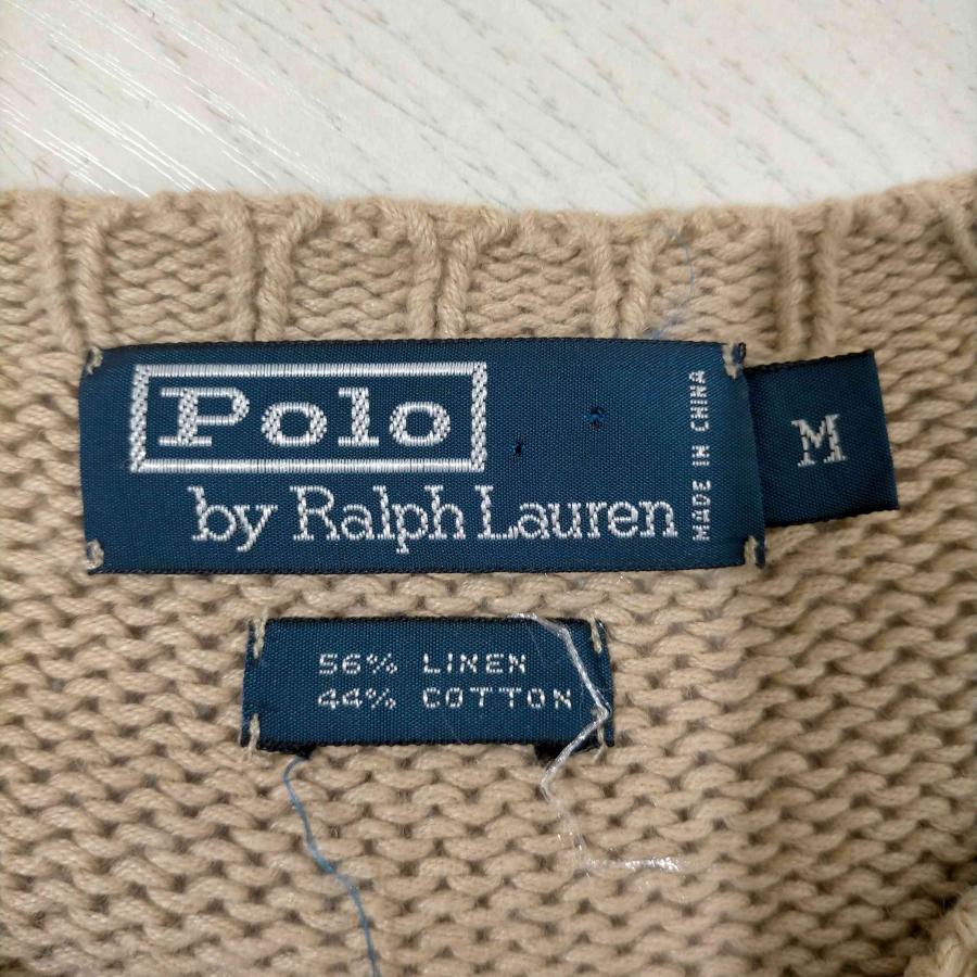 Polo by RALPH LAUREN(ポロバイラルフローレン) ポ二−刺繍 Vガゼット リネンコットン 中古 古着 0426｜bazzstore｜06