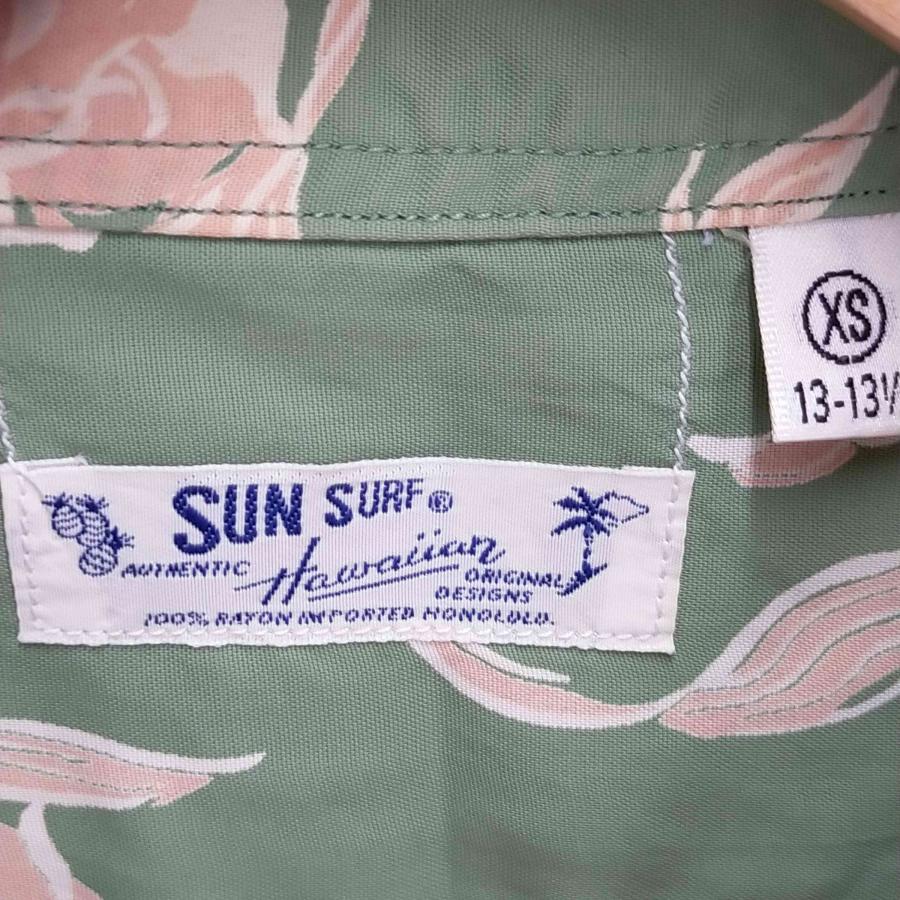 SUN SURF(サンサーフ) 総柄 開襟 ショートスリーブアロハシャツ メンズ import：XS  中古 古着 1226｜bazzstore｜06