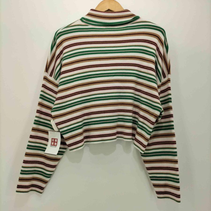 X-girl(エックスガール) STRIPED HIGH NECK KNIT TOP ニット レディース  中古 古着 0705｜bazzstore｜02