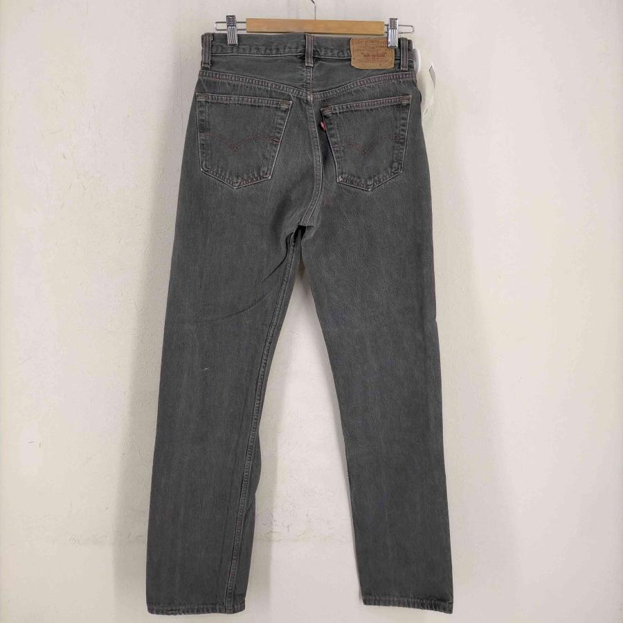 Levis(リーバイス) USA製 501 ボタン裏5 先染め ボタンフライ ブラックデニムパンツ メンズ 中古 古着 0623｜bazzstore｜02