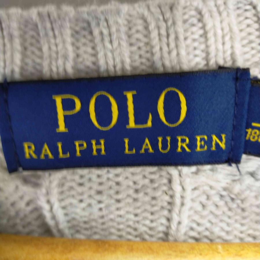 POLO RALPH LAUREN(ポロラルフローレン) 編み込みクルーネックニット スモールポニー刺繍  中古 古着 0926｜bazzstore｜06