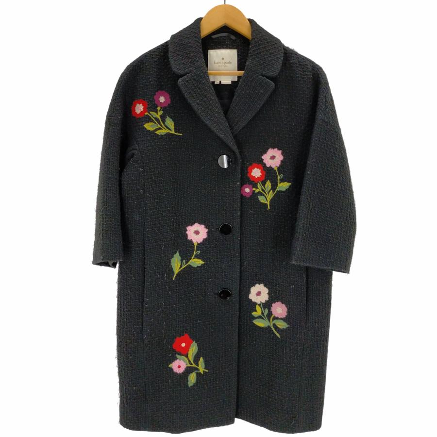 ケイトスペード　スペードフラワー　コート Kate spade(ケイトスペード) フラワー刺繍 ツイードコート
