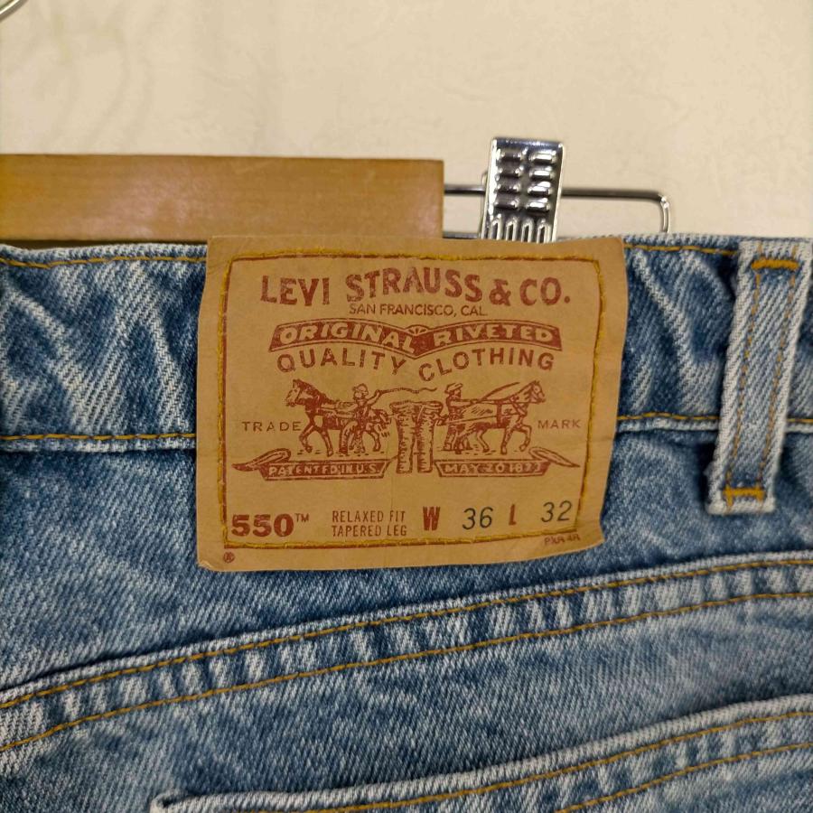 Levis(リーバイス) USA製 ボタン裏553刻印 550 テーパードデニム メンズ 36inch  中古 古着 1142｜bazzstore｜06