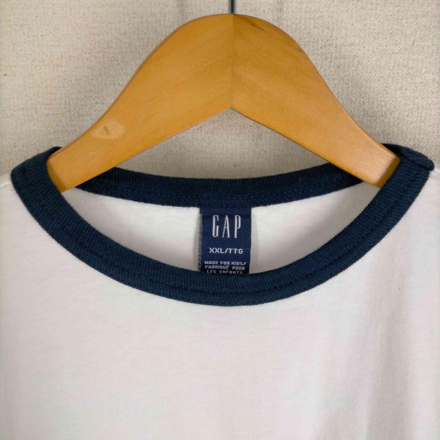 Gap(ギャップ) 00S OLD アーチロゴクルーネックリンガーTシャツ メンズ  XXL 中古 古着 0309｜bazzstore｜03