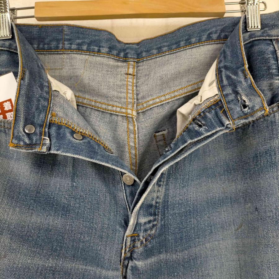 Levis(リーバイス) USA製 ボタン裏6刻印 66前期 501 74年9月製 赤耳 バックポケット裏 中古 古着 0802｜bazzstore｜03