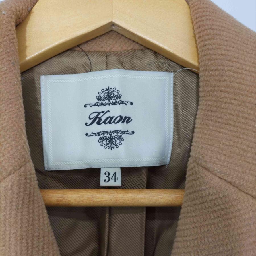 Kaon(カオン) ウール混 1B バックフリル チェスターコート レディース  