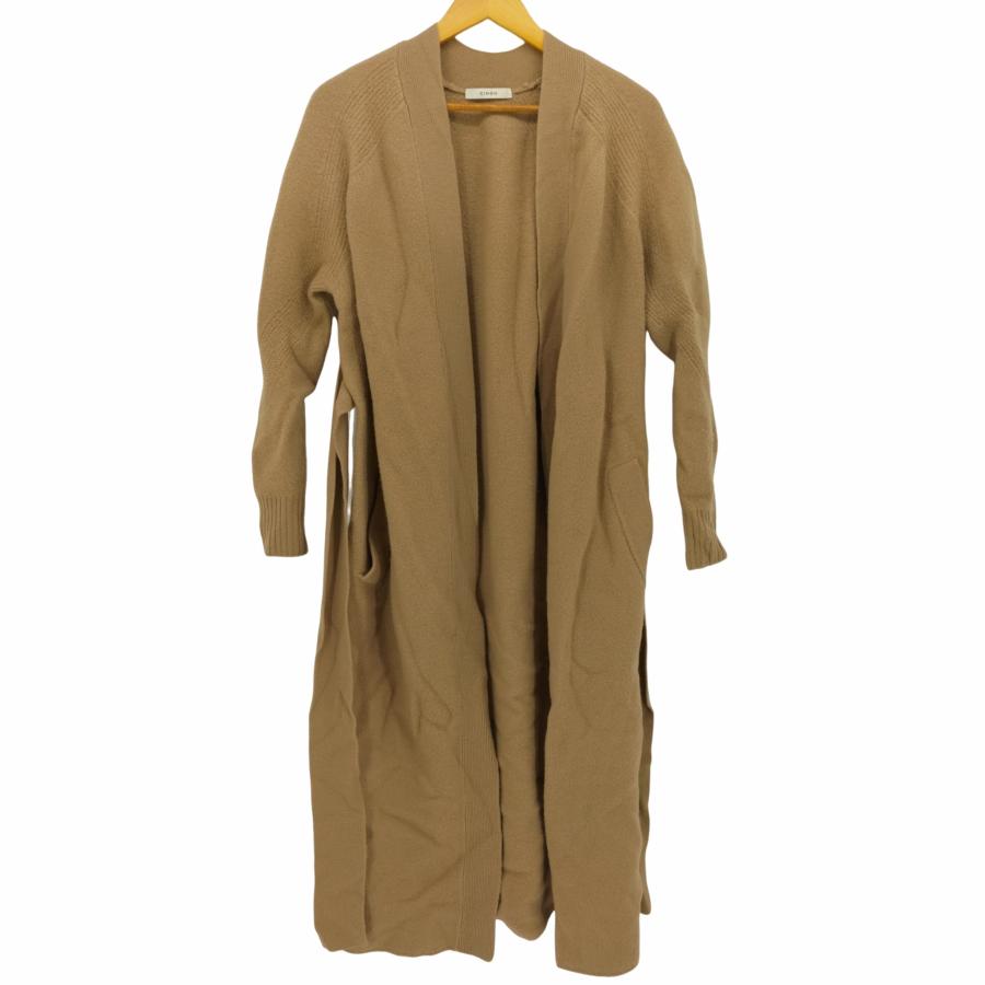 CINOH（チノ） ウールロングカーディガン ニットガウンコート